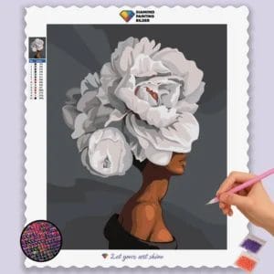 White Flowers and Woman