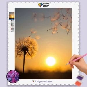 Goldener Glanz – Sonnenuntergang und Pflanze