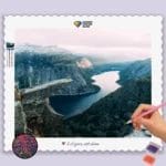 Lake in middle of mountains