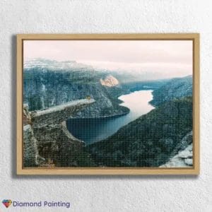 Lake in middle of mountains