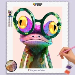 Bunter Frosch mit Großer Brille