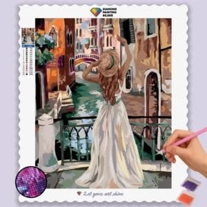 Elegante Dame in Venedig