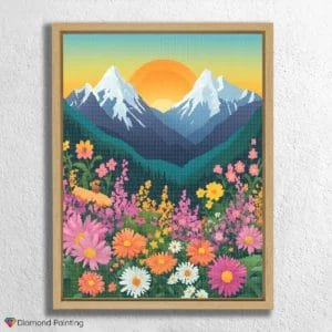 Blumen & Sonnenaufgang Berge