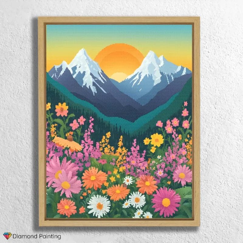 Blumen & Sonnenaufgang Berge