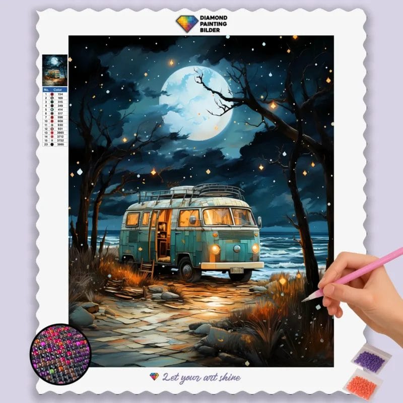 Beach Vacation in Moonlight