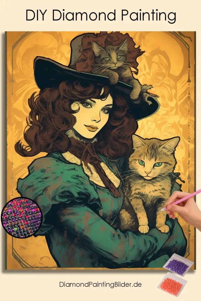 Witch with Cat