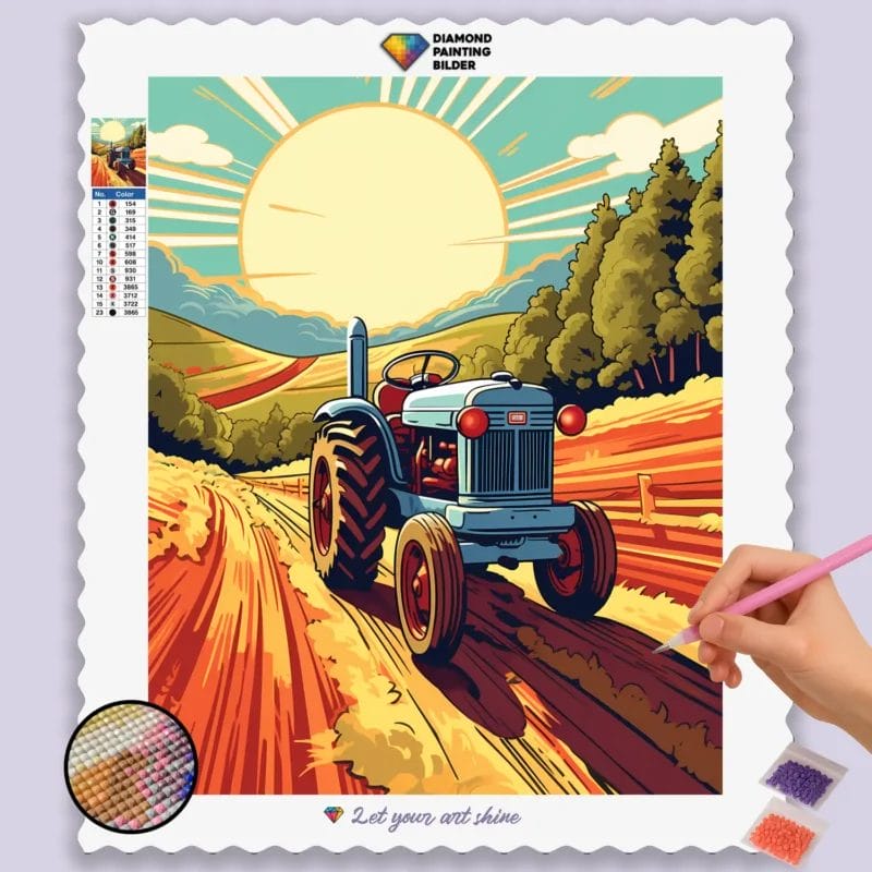Tractor in a farm