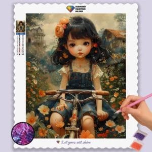 Cute Baby Girl on Cycle