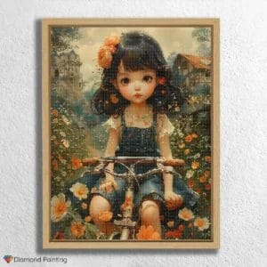 Cute Baby Girl on Cycle