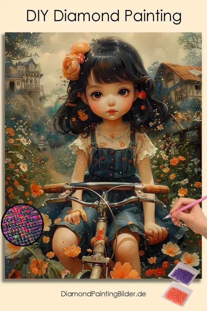 Cute Baby Girl on Cycle