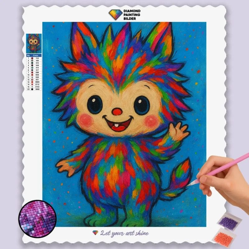 Colorful_Cartoon_Labubu doll