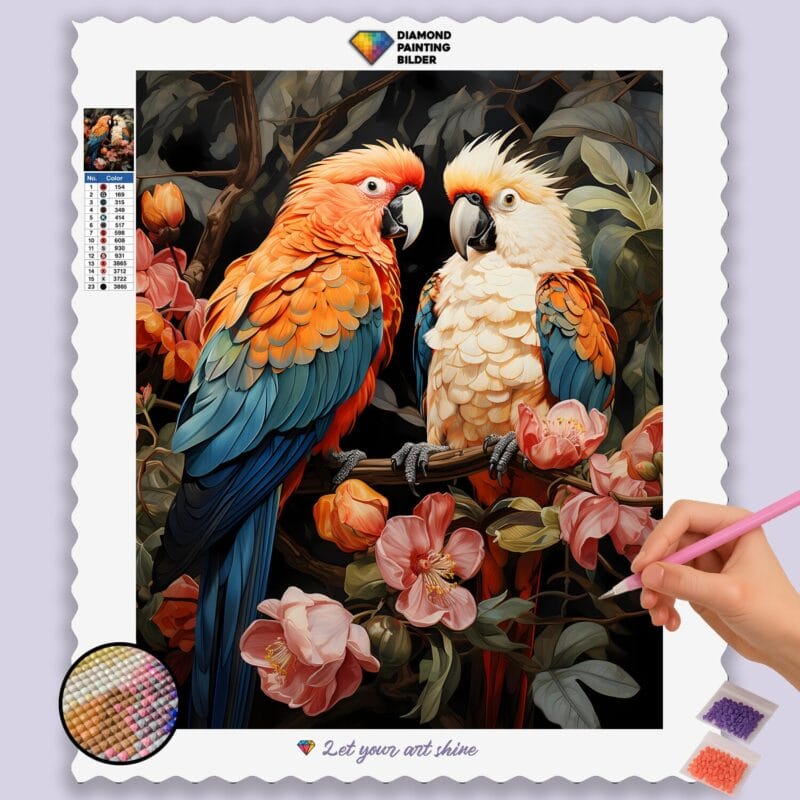 Cute Parrot Couple