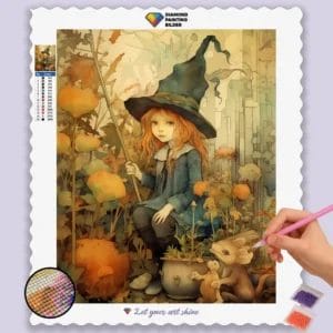 Cute witch with black hat