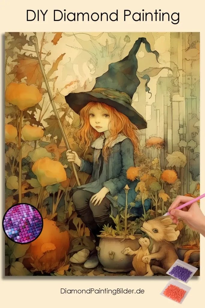 Cute witch with black hat