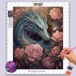 Dragon and Pink Flowers