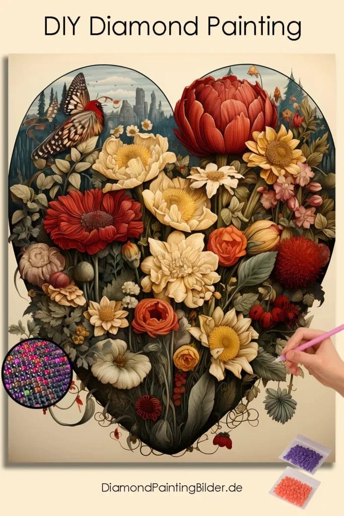 Heart with Flowers