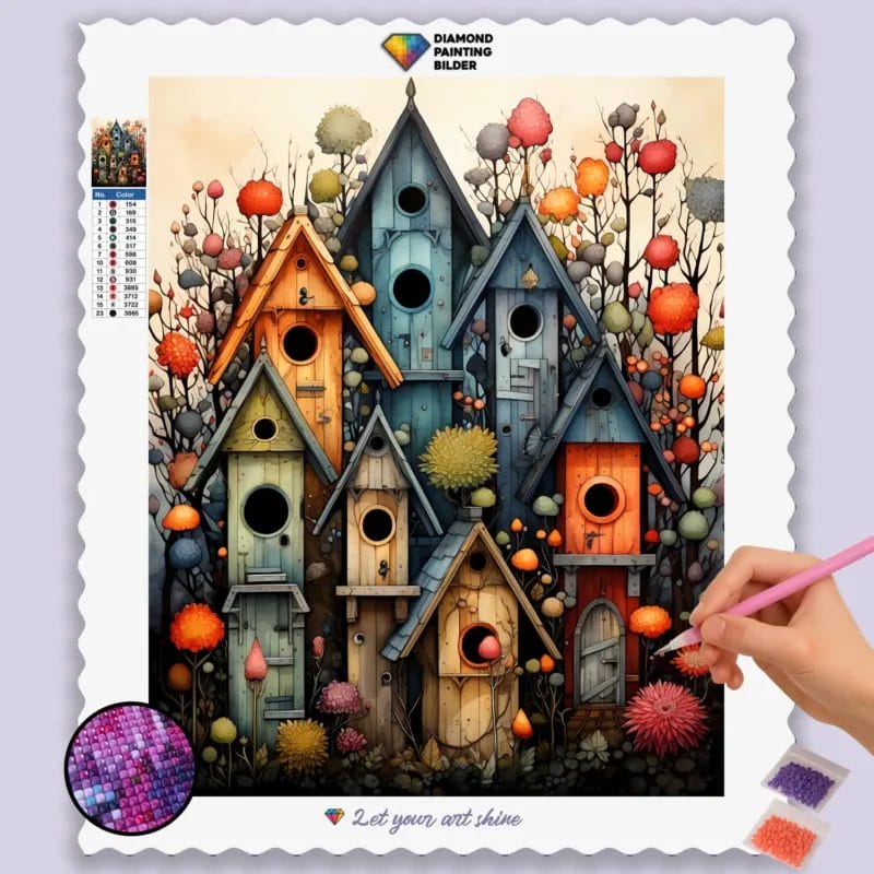 Colorful Houses in Spring