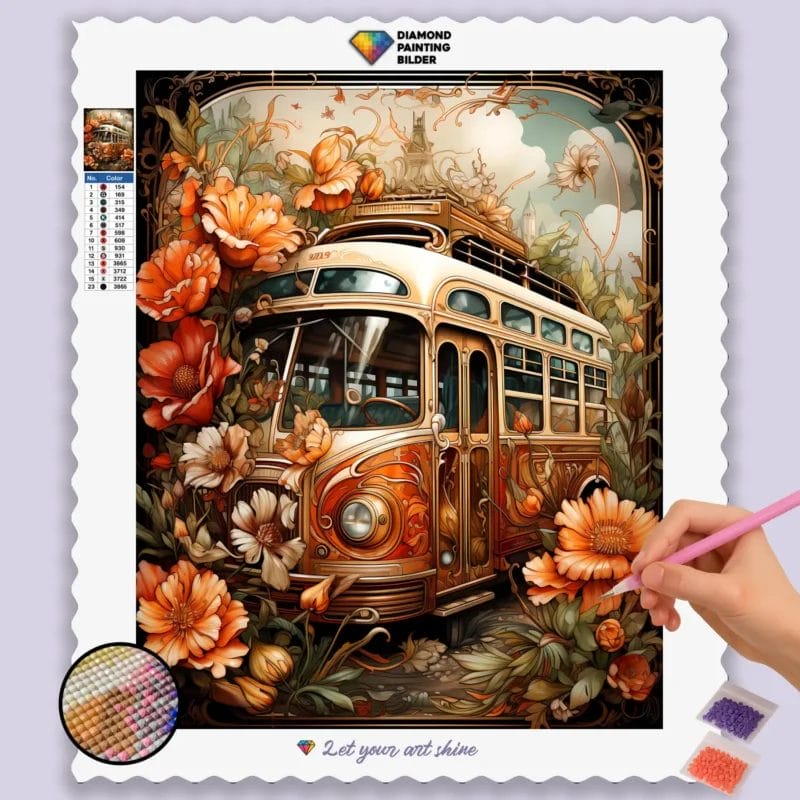 Vintage Bus Graffiti Spring