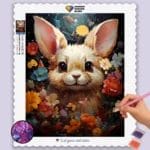Cute Bunny in Flowers