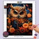 Kawaii Owl in Fall