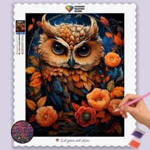 Kawaii Owl in Fall