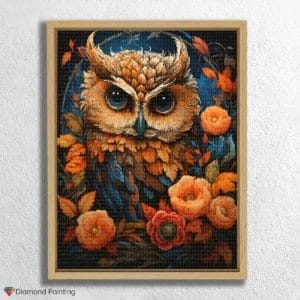 Kawaii Owl in Fall