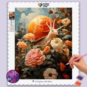 Flowers and Cute Snail