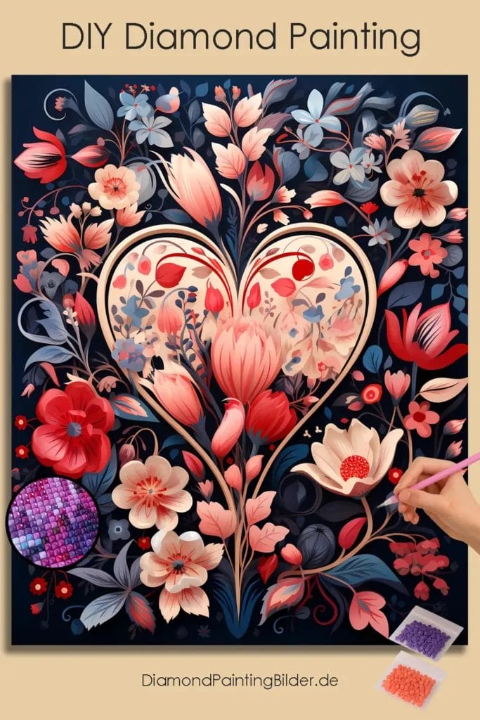 Heart and Flowers Kawaii