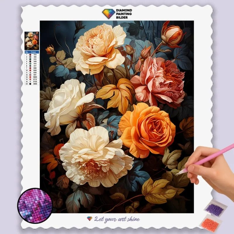 Beautiful Roses in Autumn