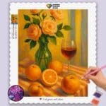 Peach_Roses_and_Warm_Fruits_Still_Life