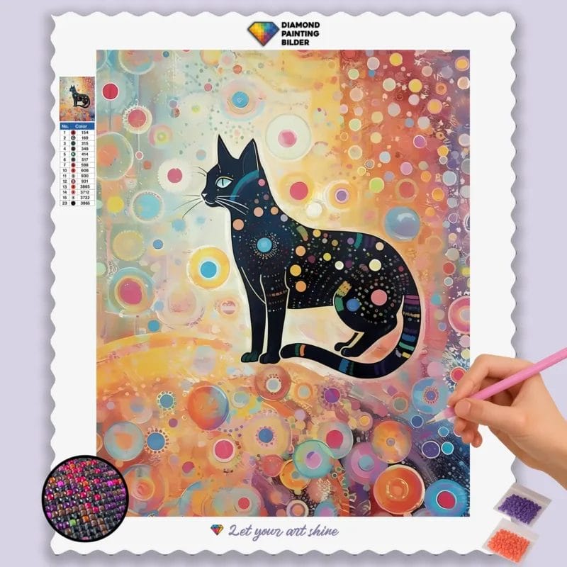 Abstract Black Cat