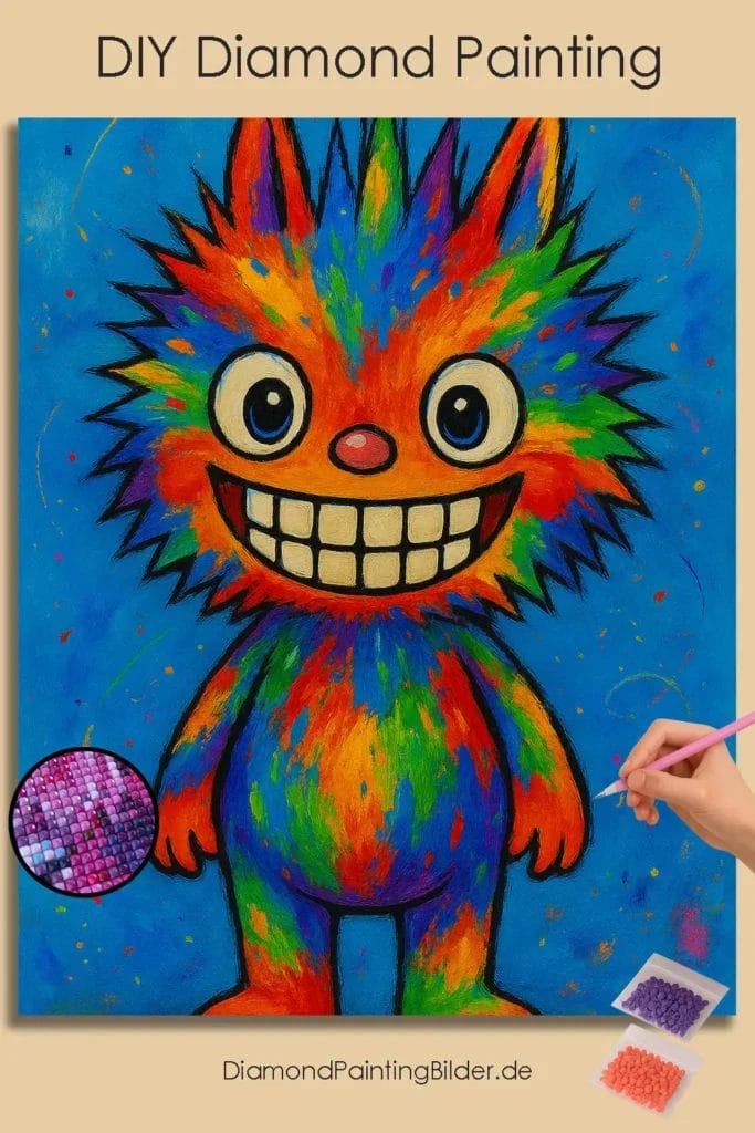 Rainbow_Creature_on_Blue_Canvas Labubu Doll