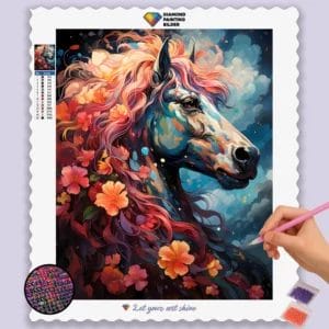 Rainbow Horse and Flowers