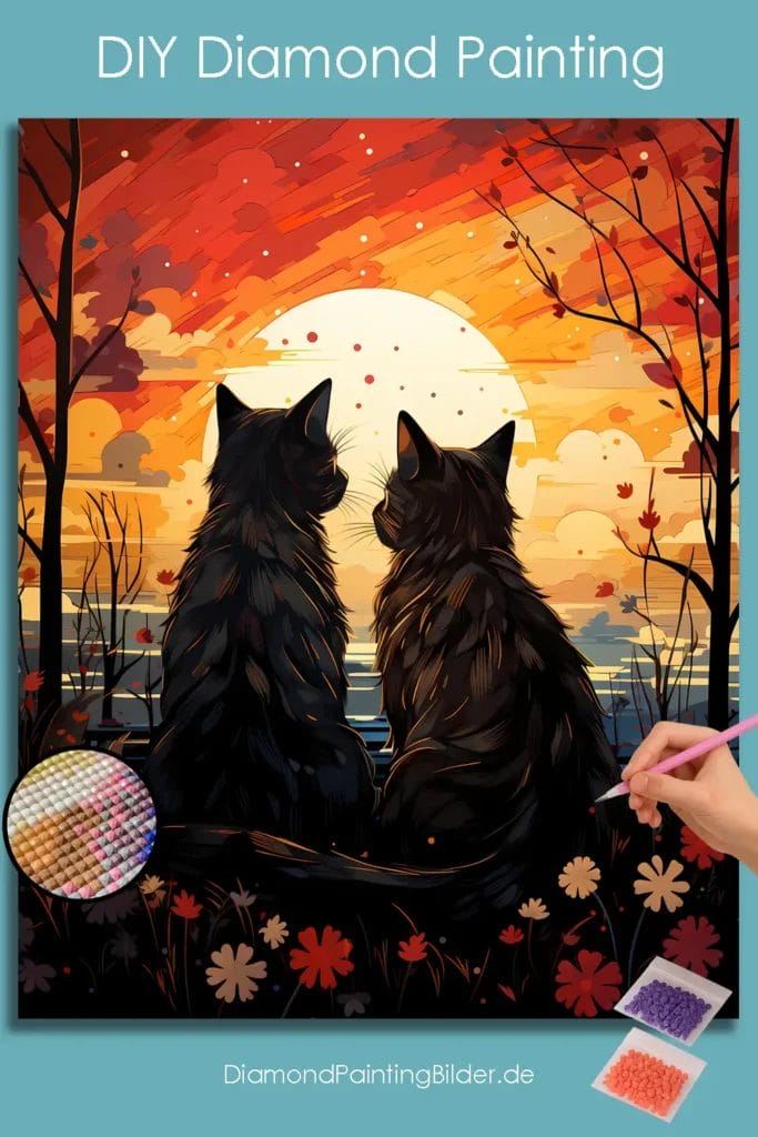 Cats Couple Watching Sun