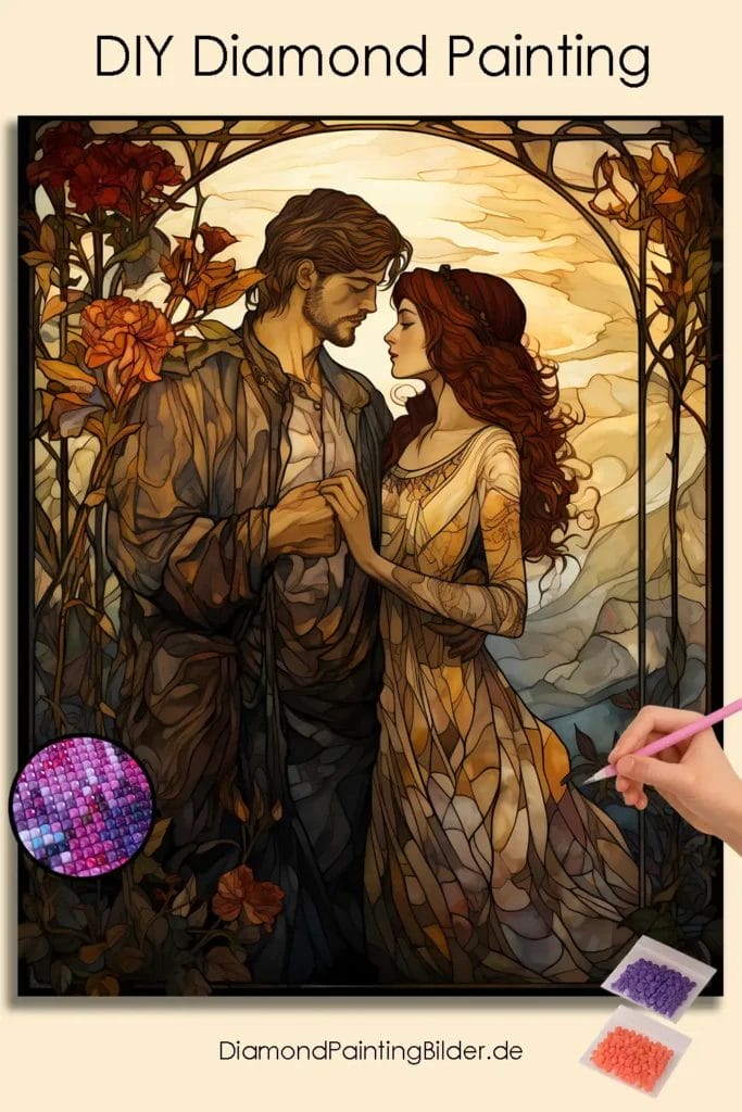 Romantic Couple Stained Glass
