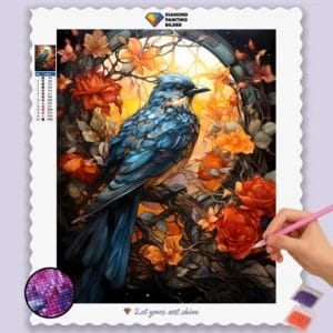 Colorful Bird Stained Glass