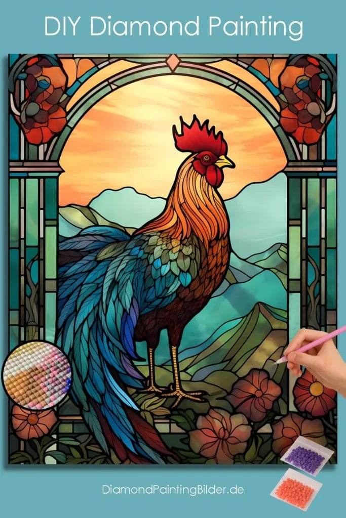 The Cock Stained Glass
