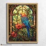 Shy Parrot Stained Glass