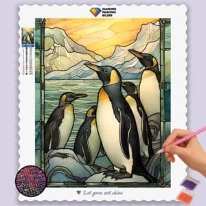 Penguins Stained Glass