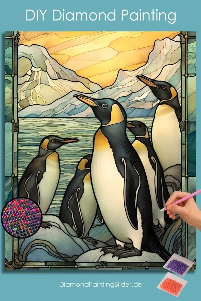 Penguins Stained Glass