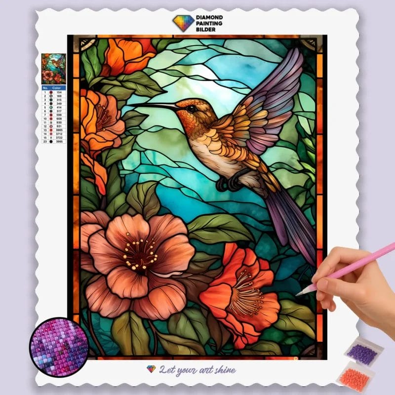 Hummingbird Stained Glass