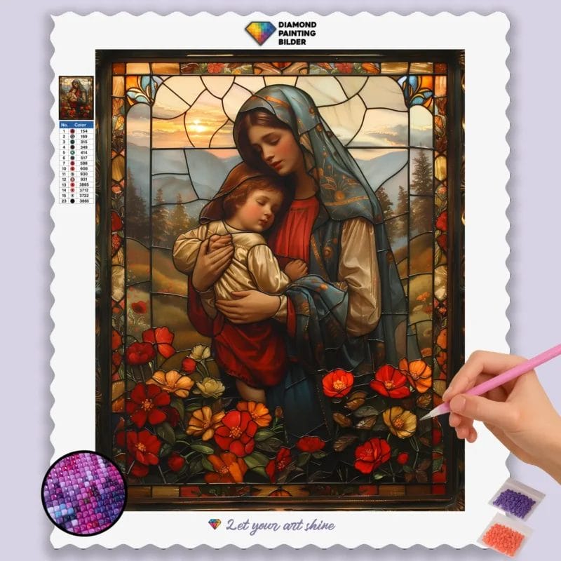 Mother's Love Stained Glass