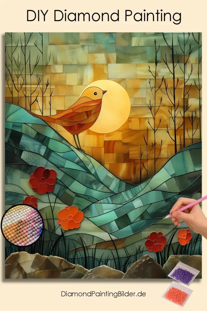 Abstract Bird on Mountains