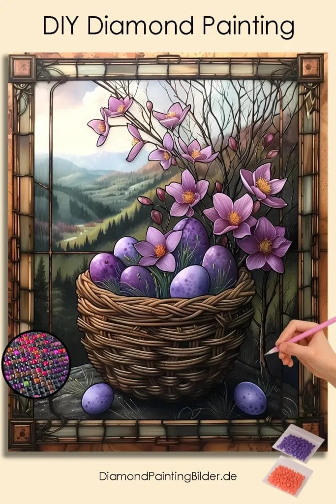 Purple Eggs in a Basket