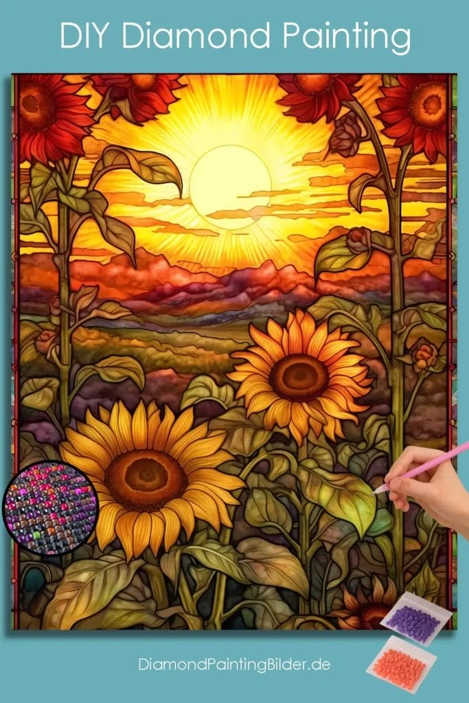 Sunflowers Stained Glass