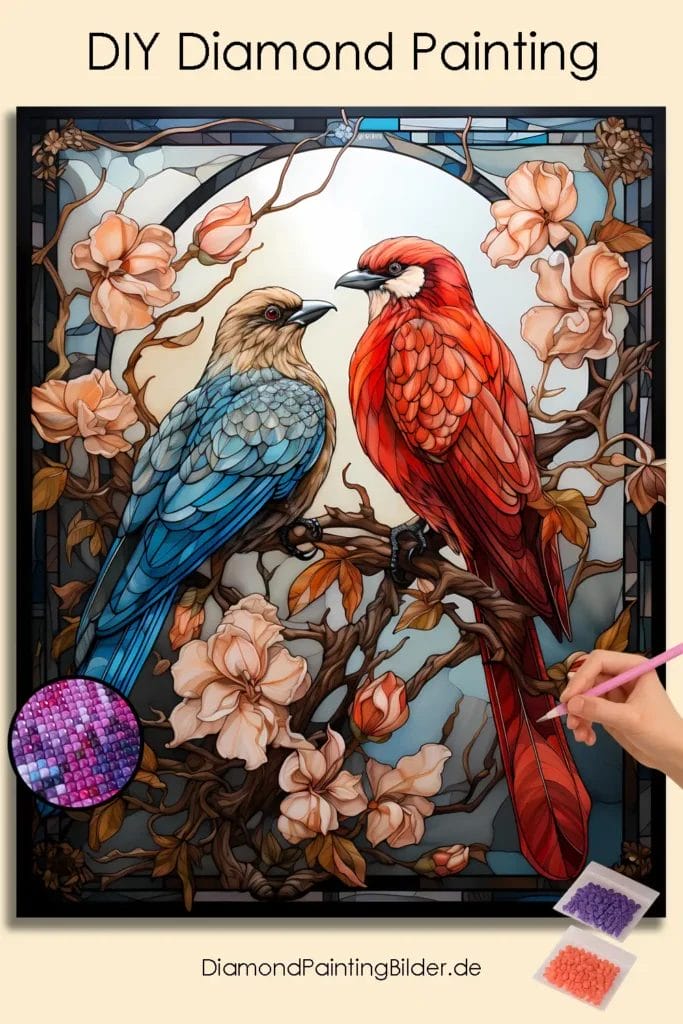 Bird Couple Stained Glass