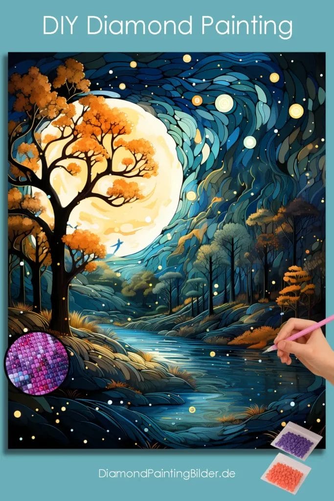 River in Moonlight