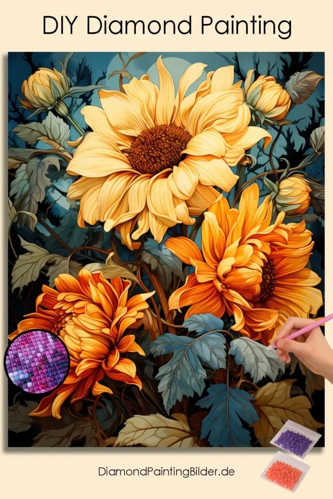 Sunflowers at Dusk