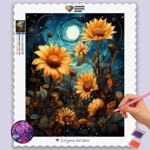 Amazing Sunflowers at Dusk