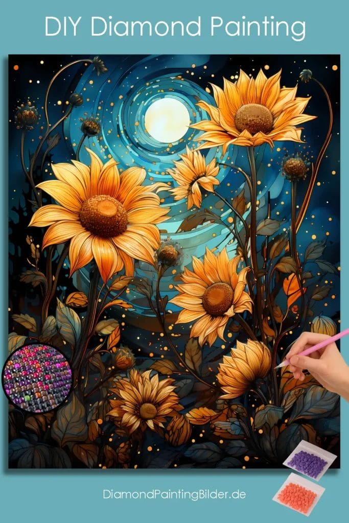 Amazing Sunflowers at Dusk